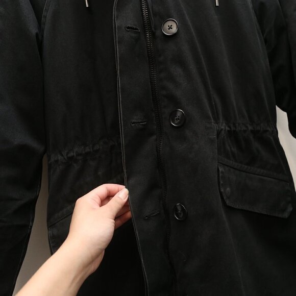 COMMUNITY Parka Aritzia Anion  Faux Fur-lined Hooded Winter Coat Black - Picture 7 of 10